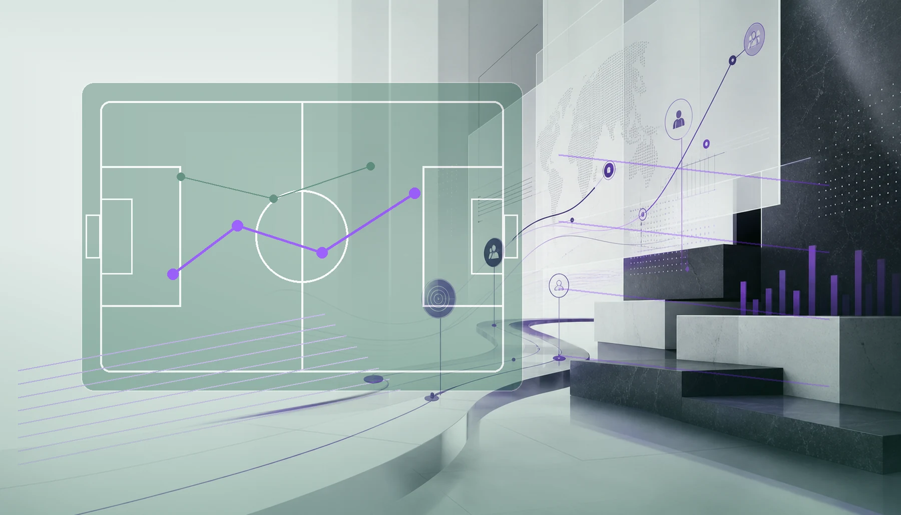 Football marketing command center with audience lifecycle and campaign architecture visuals